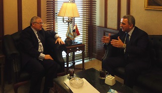 زعزوع يبحث مع  سفير أذربيجان محفزات الحركة السياحية الوافدة