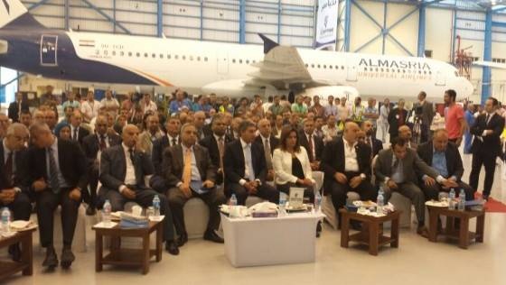 افتتاح أعمال تطوير هنجر 7000 بشركة مصر للطيران للصيانة والأعمال الفنية
