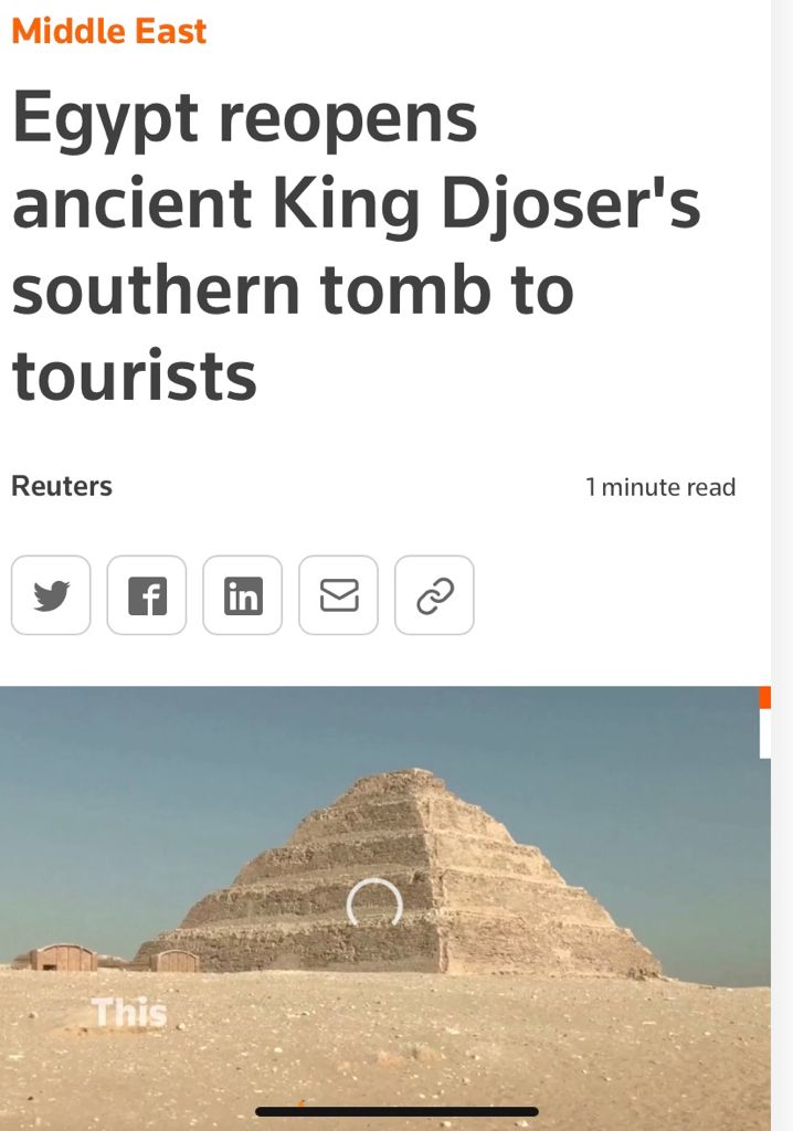افتتاح  مشروع ترميم المقبرة الجنوبية للملك زوسر يتصدر أخبار الصحف ووكالات الأنباء العالمية
