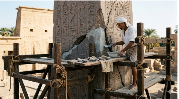 هل المصري القديم كان يرمم آثاره؟